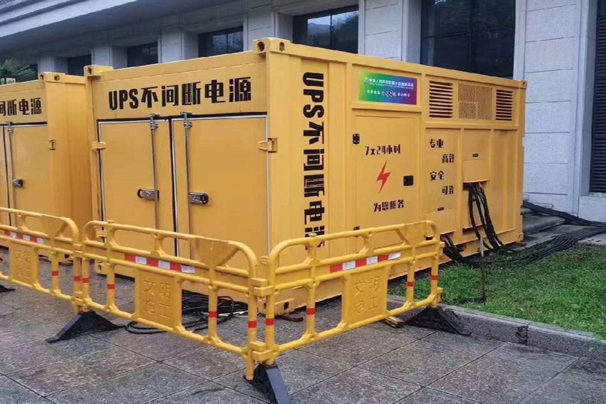 蓬溪发电机租赁施工现场